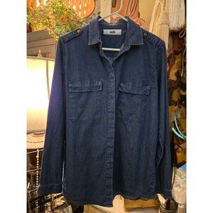 Wt # 1097 Ladies Small Denim MB Cotton Shirt fits medium